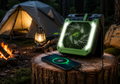 Electric Fan with Solar Charging, Led Light/ Hook ,USB