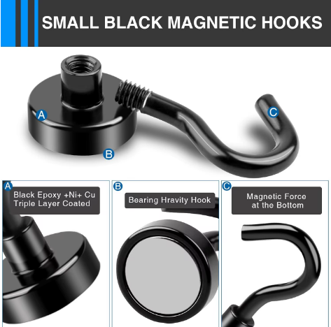 Magnetic Hooks Heavy Duty 4xPCS